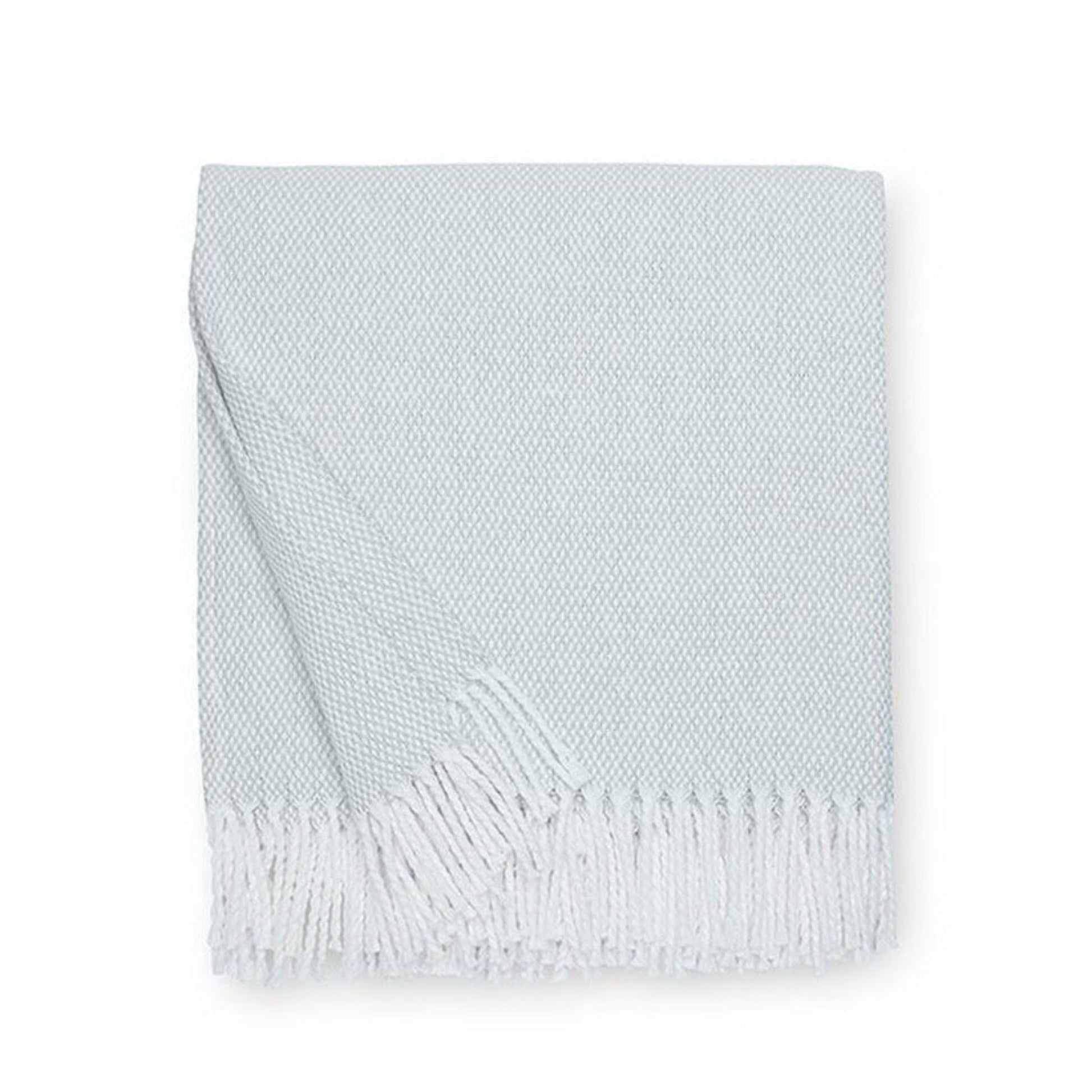 Sferra Terzo Throw Blanket Silver Sage Fine Linens