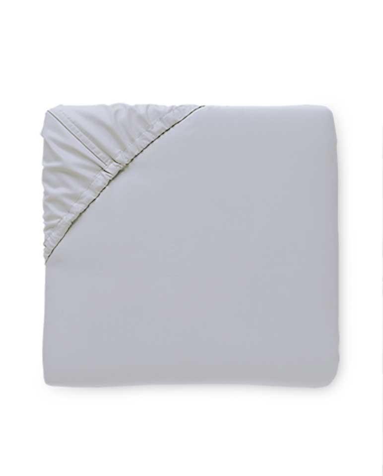Fig Linens - Finna Bedding Collection by Sferra - Flint gray fitted sheet