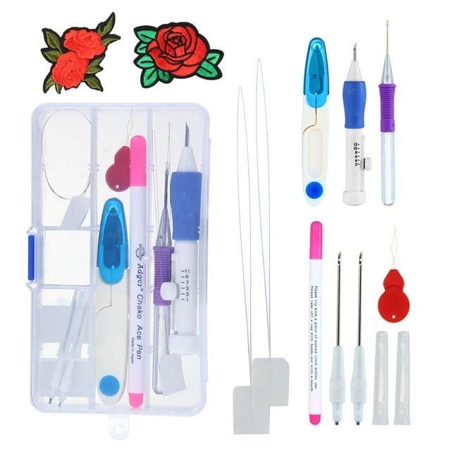 Magic Embroidery Stitching Punch Pen Set