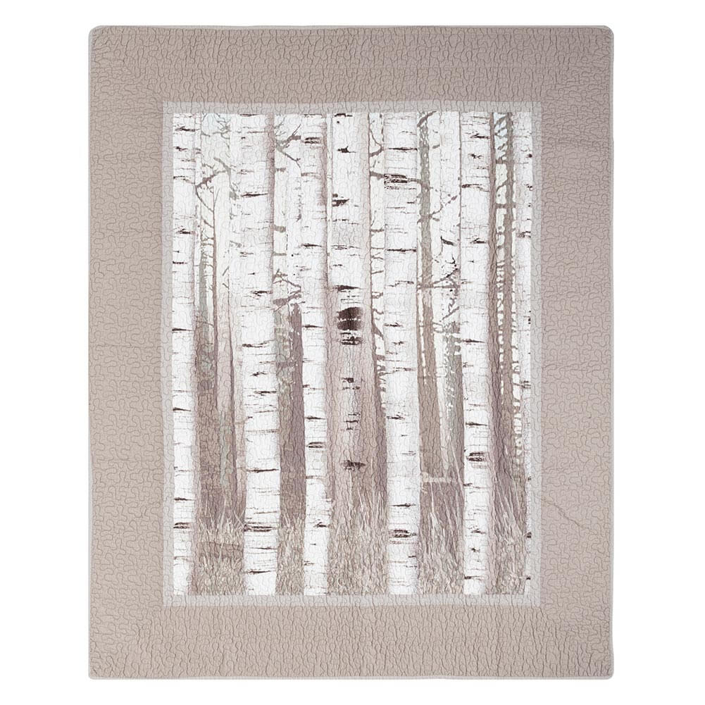 White Hardwoods Quilted Throw