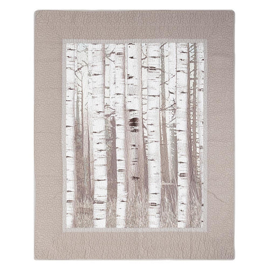 White Hardwoods Quilted Throw